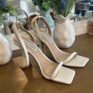 Steve Madden Women's White Strappy Heels